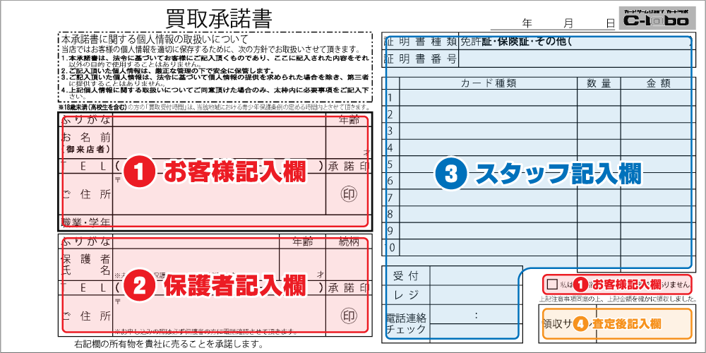 買取承諾書サンプル