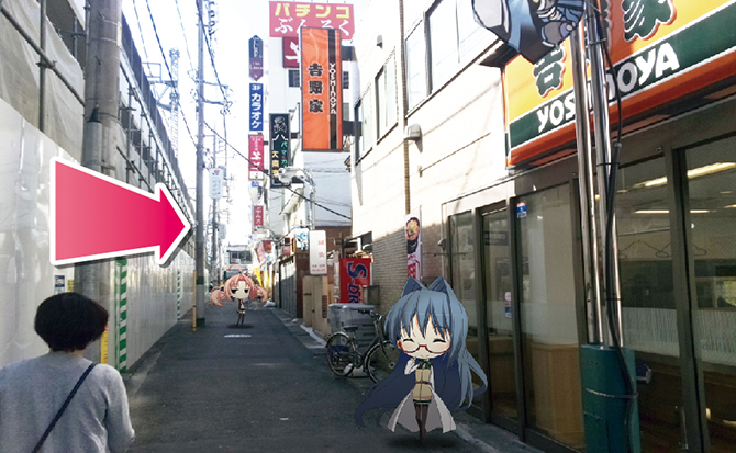 脇道の写真になります。この道を抜ければお店はすぐそこですよっ。