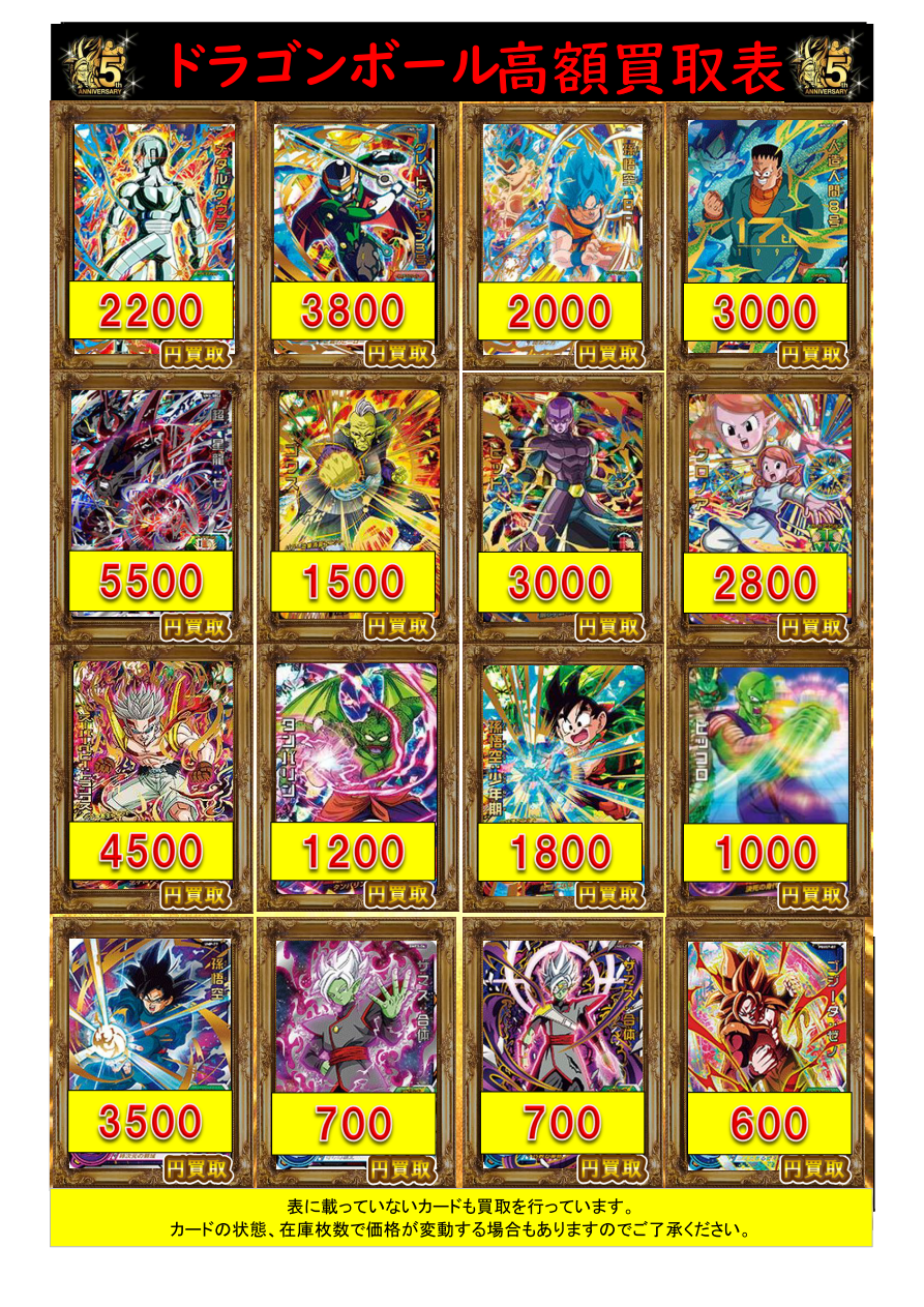 ドラゴンボールヒーローズ ビッグバンミッション１弾 Bm1 買取価格 札幌店の店舗ブログ カードラボ
