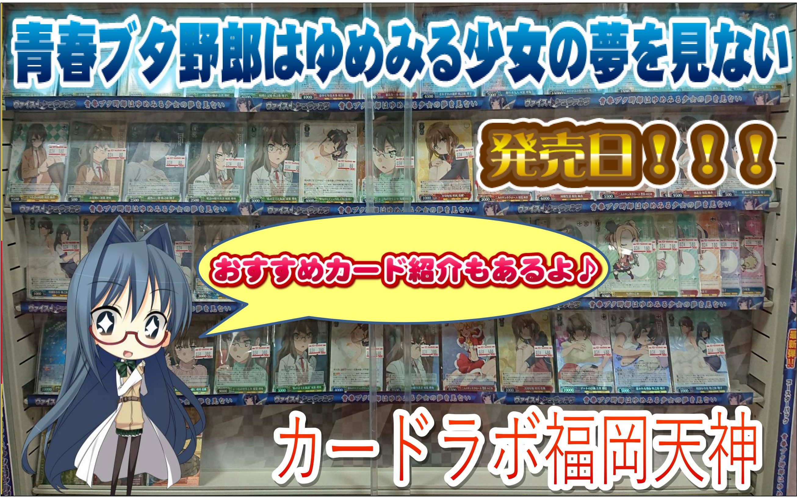 【#ヴァイスシュヴァルツ】遂に来ました！青ブタ発売日！！【担当おすすめカード紹介付き！！】