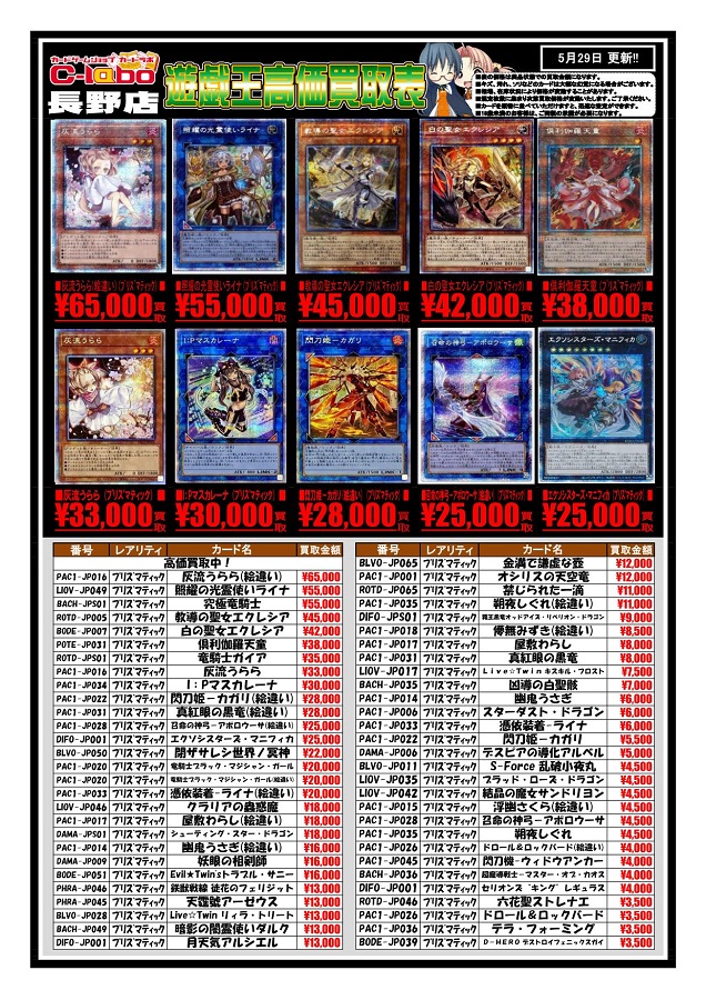 遊戯王 買取情報】プリズマティックシークレットレア~絵違いうらら