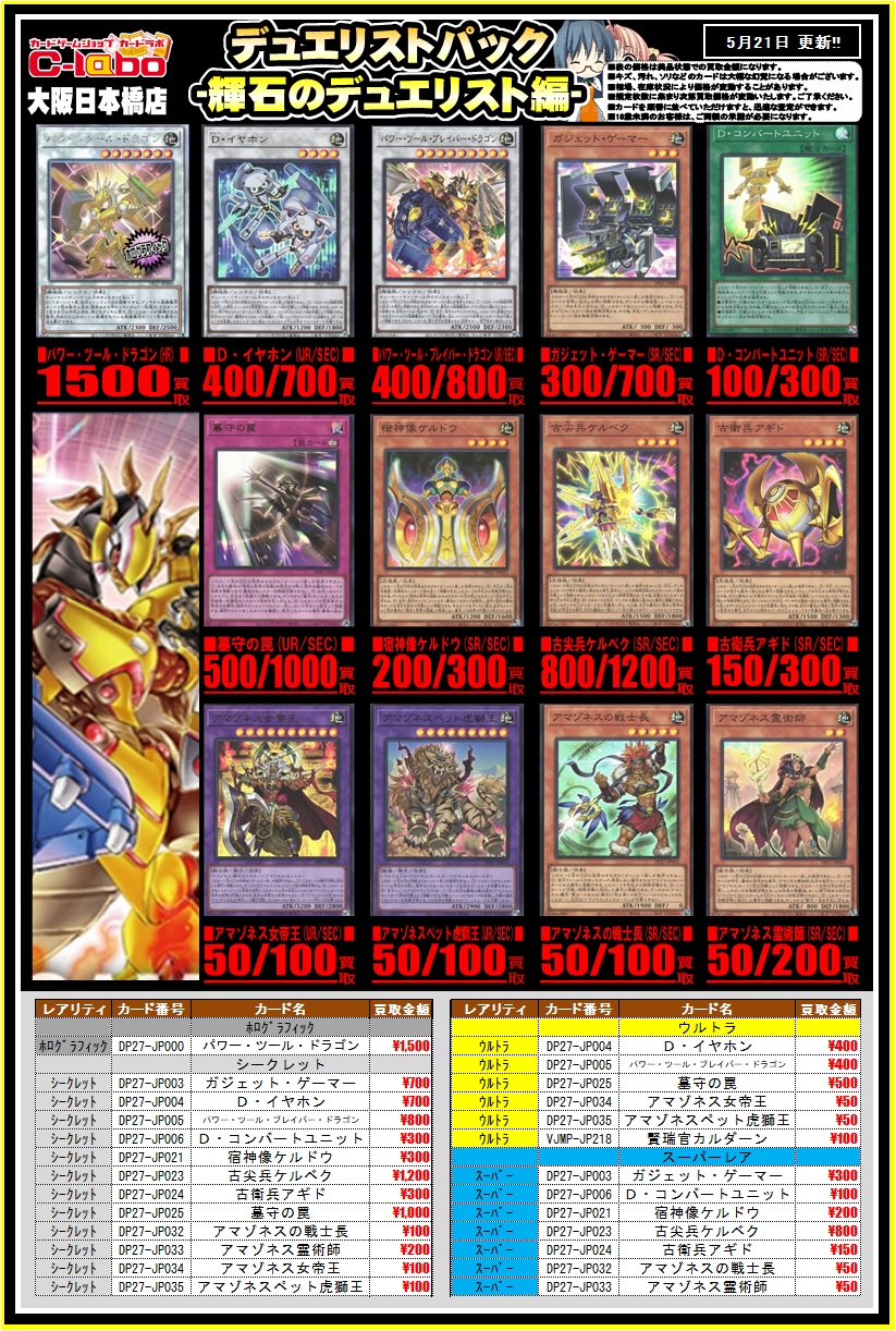 遊戯王 買取情報】『デュエリストパック 輝石のデュエリスト編 』買取