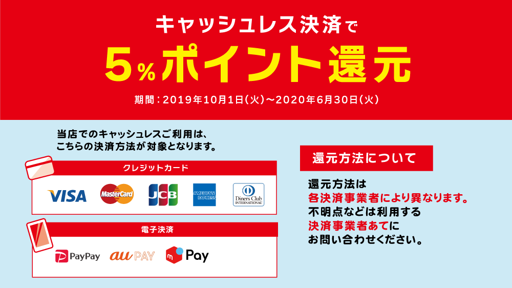ポイント還元でお得にお買い物♪カードラボ全店がキャッシュレスポイント還元事業の対象になりました!